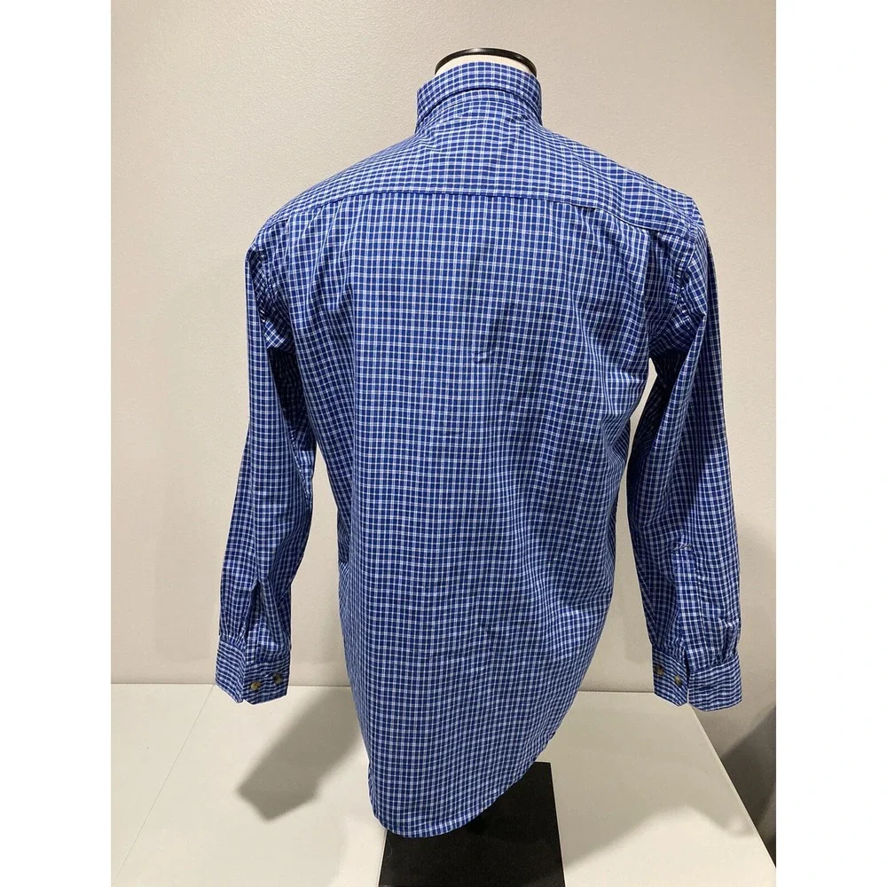 Cabelas Blue Long Sleeve Shirt Button Up‎ Size M